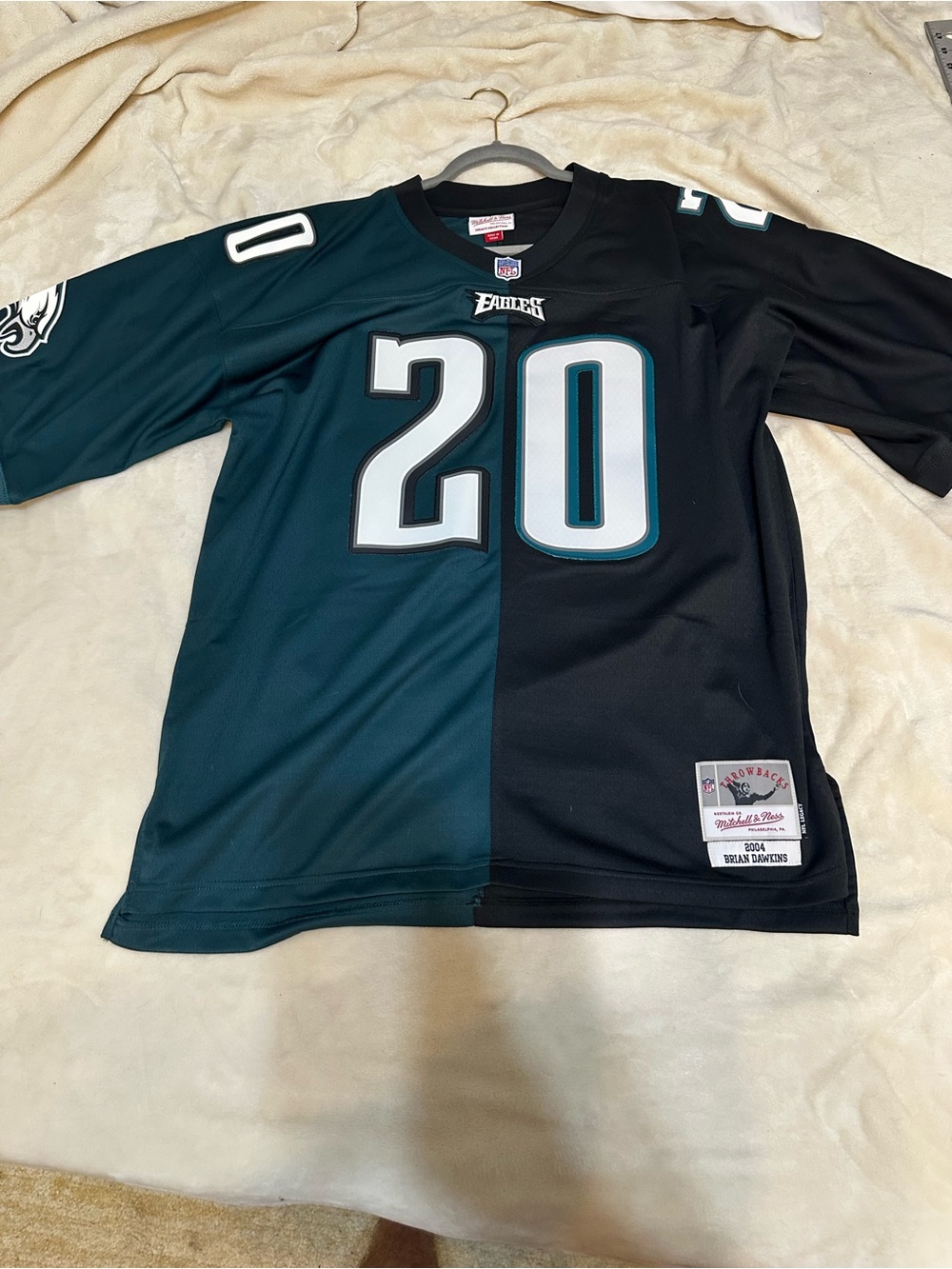 Brian Dawkins Eagles Half and Half Jersey